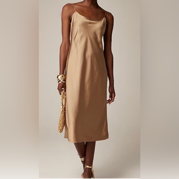 J. Crew Dresses & Skirts - J Crew Gwyneth slip dress in luster charmeuse size 4 BV496 NWT‎ flaw